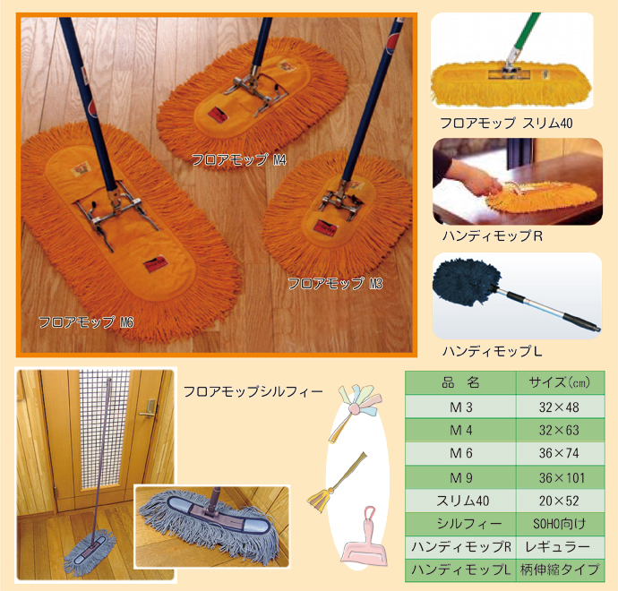 レンタルモップラインナップ